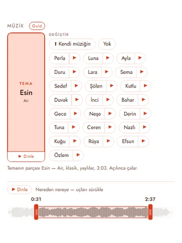 Dokunuş adımında müzik: parçalar ve çalacak aralık